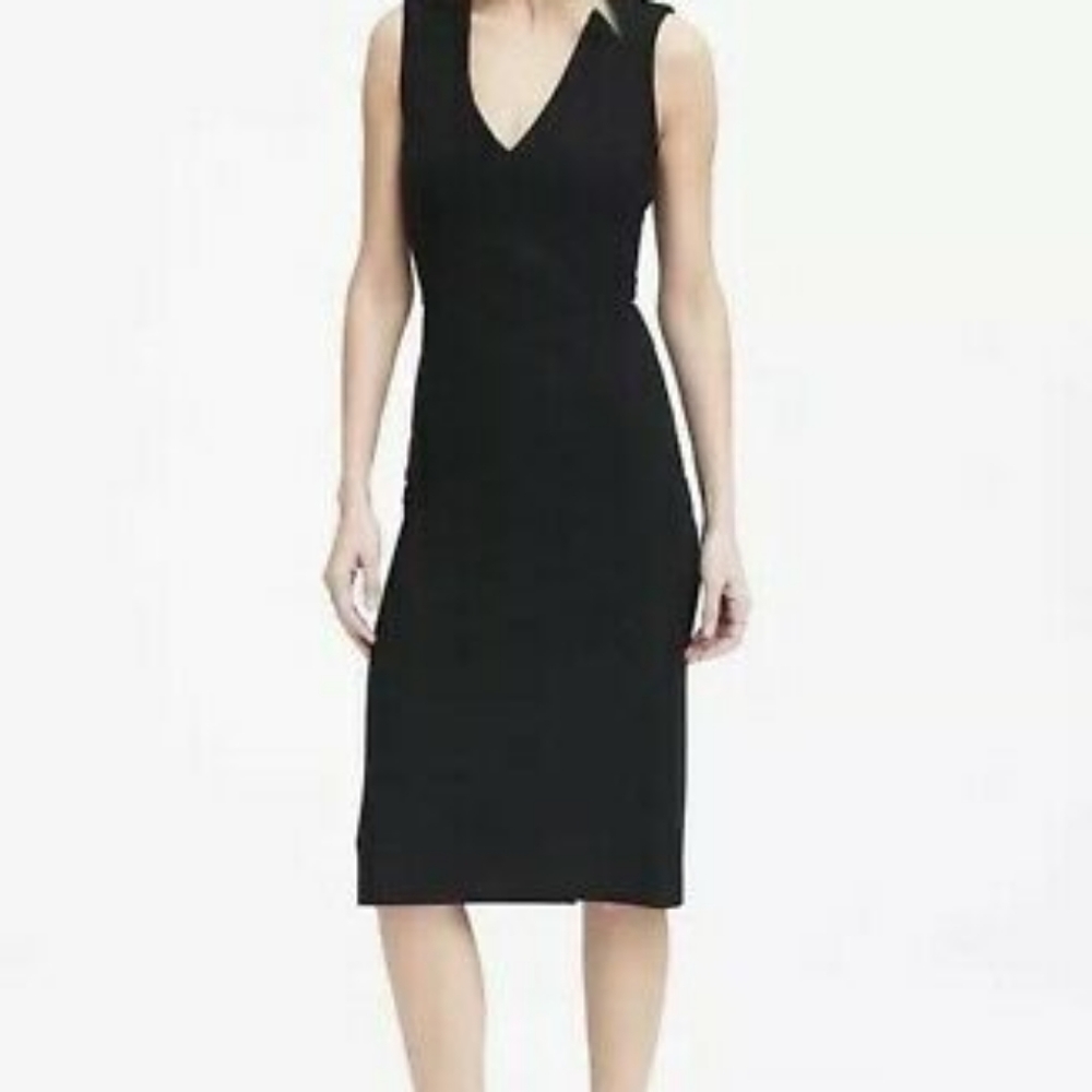 Banana Republic Wool Blend V-Neck Sheath Dress 6